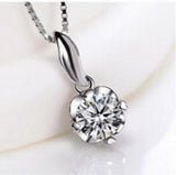 925 Sterling Silver Amethyst Pendant Charm PE49