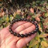 Fengbaowu Smoky Quartz Bracelet 128 Facets Crystal Healing Stone Jewelry Gift