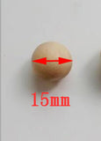 30Pcs/Lot Unfinished Natural Wooden Beads No Hole for Crafts DIY Jewelry