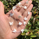 Natural Mother Of Pearl Shell Butterfly Spacer Beads for Jewelry Making