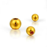 1pc 24K Yellow Pendant/Lucky 4mm 3mm Smooth Transfer Beads 999 Light Beads