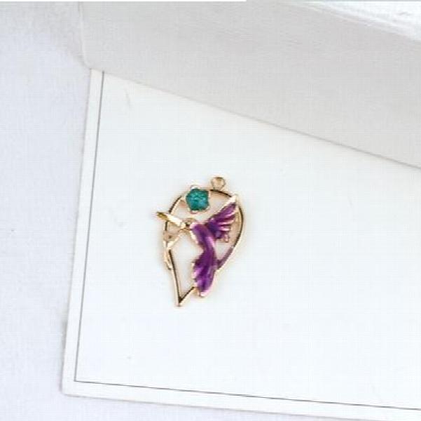 30pcs/lot Enamel Bird Decoration Alloy Charms for DIY Jewelry