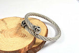 Skulls Clasp Twisted Cable Bangles Cuff Bracelets