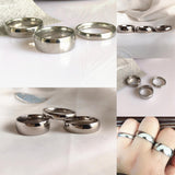 50Pcs Stainless Steel Wedding Rings for Men Women