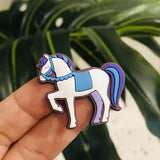 100PCS Mix Unicorn PVC Craft Flat Back DIY Boys Girls Shoes Charms