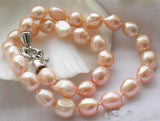 Gray Baroque Freshwater Pearl Necklace 17''