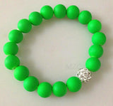 12 Piece u434 Fluorescence Candy Beads Bracelet Ball Stretch Bracelets