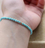 Turquoise Bracelet 925 Sterling Silver Stretched Bracelet