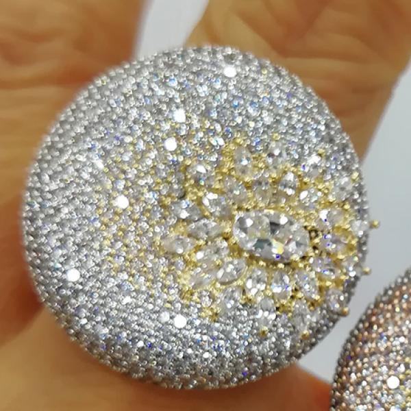 Luxury Round Statement Rings for Women, Bohemian Beach Jewelry Gift