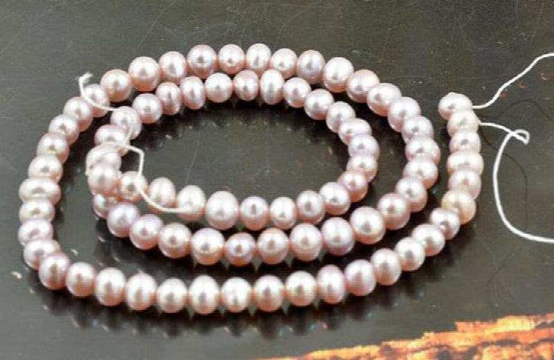 Lavender Freshwater Pearl Loose Beads Full Strand DIY Jewelry