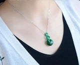 Green Jade Pendant Twist Heaven and Earth Ice Kind