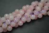 Rose Quartz Stone Round Loose Beads DIY Jewelry Necklace Making
