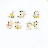100pcs 18mm Floral English Alphabet Alloy Pendant