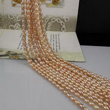 Pink Real 5-6mm Rice Freshwater Pearl Loose Beads
