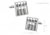 iGame Abacus Cuff Links Silver Brass Tool