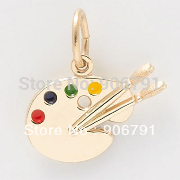 Artist Palette Charm with Jump Ring Jewelry