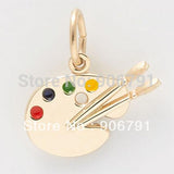 Artist Palette Charm with Jump Ring Jewelry