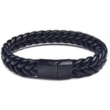 Men's Leather Bracelet Magnetic Clasp Mens Jewelry