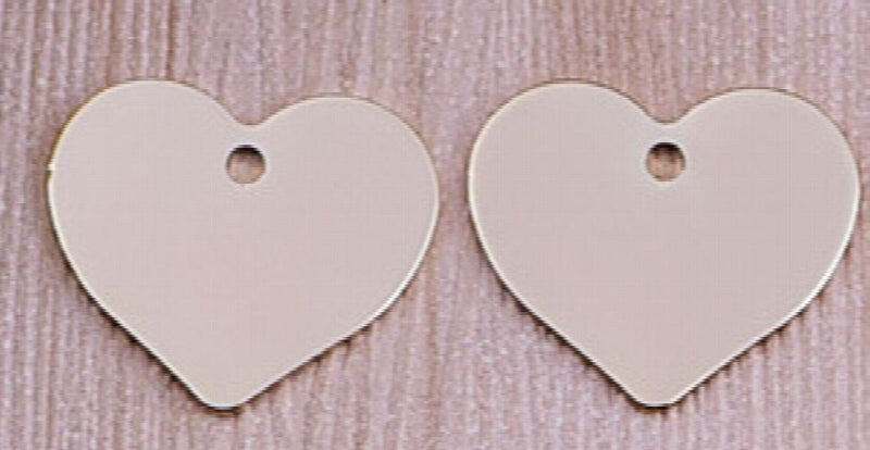 50pcs Copper Silver Heart Blank Stamp Charms for Necklace Pendant