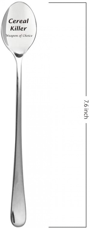 Engraved Cereal Spoon Cereal Killer Weapon of Choice Spoon Stainless Steel