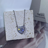 Heart-shaped Zircon Choker Pendant Necklace for Women