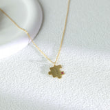 Personalized Puzzle Name Necklace with Birthstone