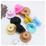 10pcs BPA Silicone Cowboy Hat Beads Teether Baby Nursing Necklace