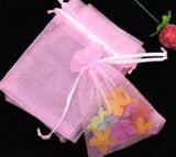 50pcs Organza Sheer Gauze Jewelry Bags Wedding Gift Bags Drawstring