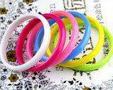 12pcs Colorful Loop Bracelet Plastic Bangle Bracelets for Kids