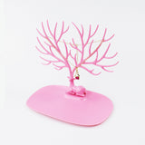 Pink Jewelry Stand Display Tower Earring Holder Necklace Organizer