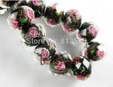 Faceted Lampwork Glass Spacer Beads 12x8mm 20pcs - 18 Colors to Choose
