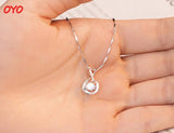 Sterling Silver Clavicle Chain Necklace with Smart Pendant 1.2mm