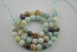 Natural Matte Amazonite Round Loose Beads 4mm-12mm