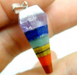 7 Chakra Layered Pendant for DIY Jewelry Making 4PCS