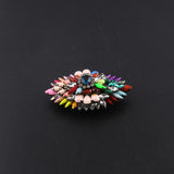 Shourouk Colorful Crystal Brooch Vintage Unique Women Jewelry