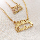 18K Plated Yellow Nameplate Necklace Women's Jewelry Gift