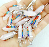 Natural Stone Lapis Tiger Eye Quartz Crystal Opal Healing Reiki Pendant