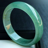 Natural Burmese Jadeite Light Green Bangle 54-62mm Princess Jewelry