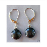 Coin Freshwater Pearl Earring S925 Sterling Silver Hook Dangle Earring