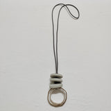 Kara&Kale Stone Pendants Metal Circle Resin Necklaces