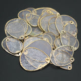 Shell Pendant Droplet Plated Mother Of Pearl Charms
