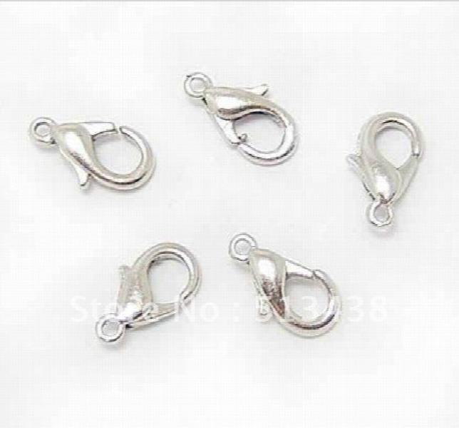 100pcs 15mm High Stainless Steel Lobster Clasp & Hooks DIY Jewelry Accessories