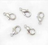 100pcs 15mm High Stainless Steel Lobster Clasp & Hooks DIY Jewelry Accessories