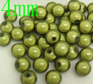 1000pcs/4mm Acrylic Loose Beads Random Mixed Miracle Round Beads