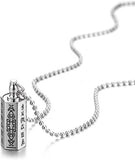 Steel Cylinder Medicine Box Souvenir Holder Storage Pendant Necklace