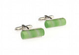 Green Yellow Cat's eye CUFFLINKS for shirt