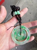 Natural JADE Double Donut Pendant Necklace for Men and Women