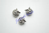 10mm Owl Metal Charm Spacer Beads DIY Jewelry Findings 50pc/Lot