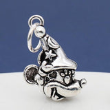 925 Sterling Silver Mouse Dangle Charm Small Hole Bracelet DIY