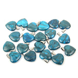 Heart Crystal Agate Charms for Jewelry Making